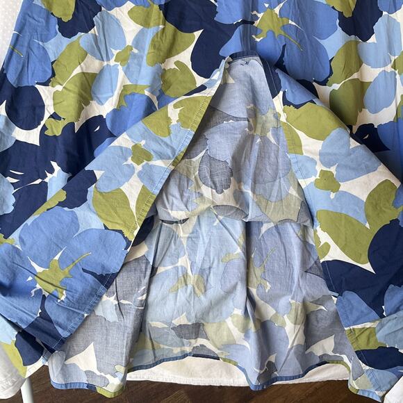 Croft & Barrow Women Midi Dress 1X Blue Floral Fit Flare Sleeveless V-neck - Picture 9 of 11